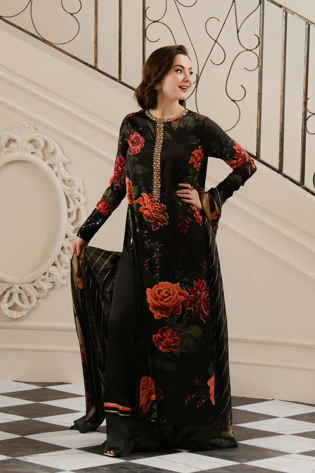 SILK 3PIEC PRINTED SUIT